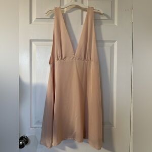 WYLDR Mini Pink Blush V-Neck Dress